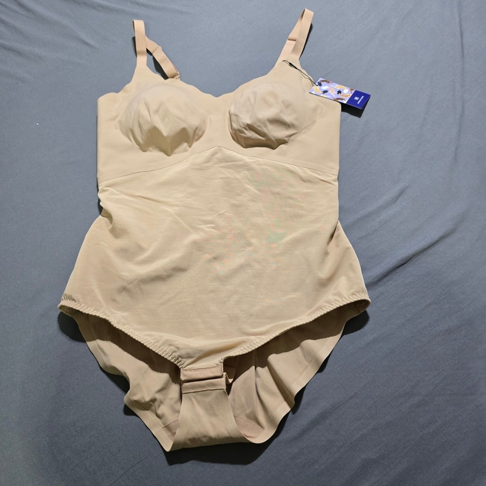 HONEYLOVE liftwear Bodysuit Beige Full Body Compression Tank Top 3X